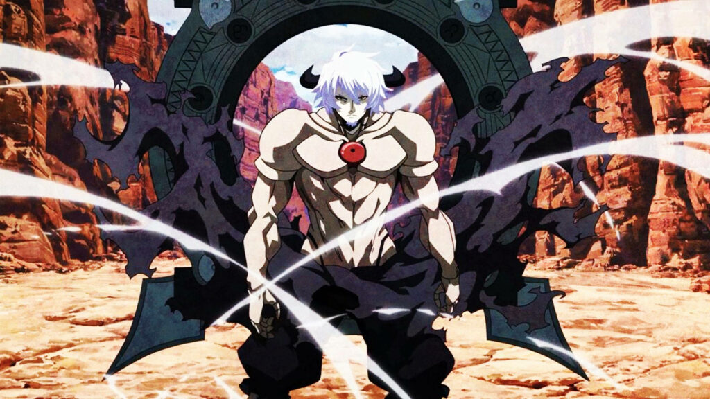 Unleashing the Power of Susanoo: Armored Form Wallpaper depicting Akame's Ultimate Weapon