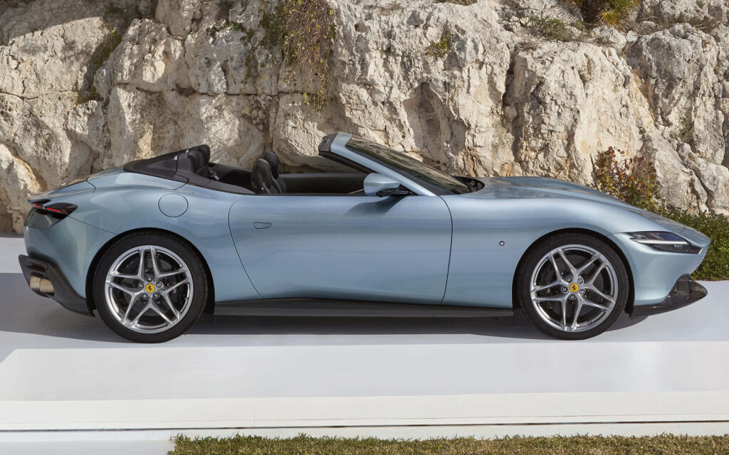 Unleashing the Supercar Elegance and Thrills: The Mesmerizing Ferrari Roma Takes Center Stage Wallpaper