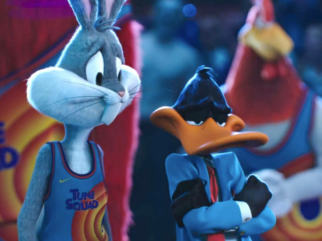 Ready for Action: Tune Squad's Cosmic Basketball Prep Session in Space Jam 2 Wallpaper
