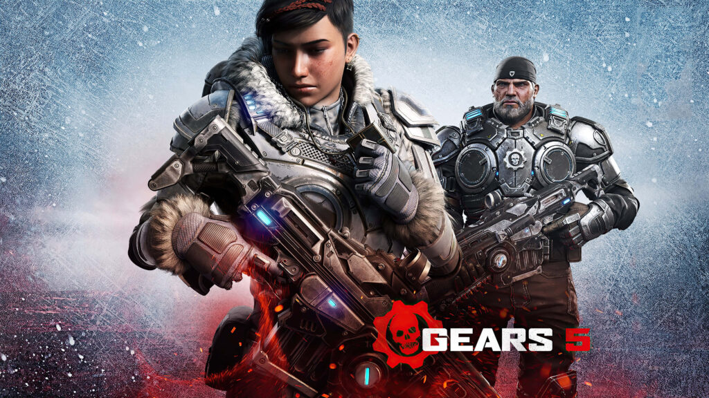 Gears 5 Wallpaper: Kait Diaz and Marcus Fenix in Action