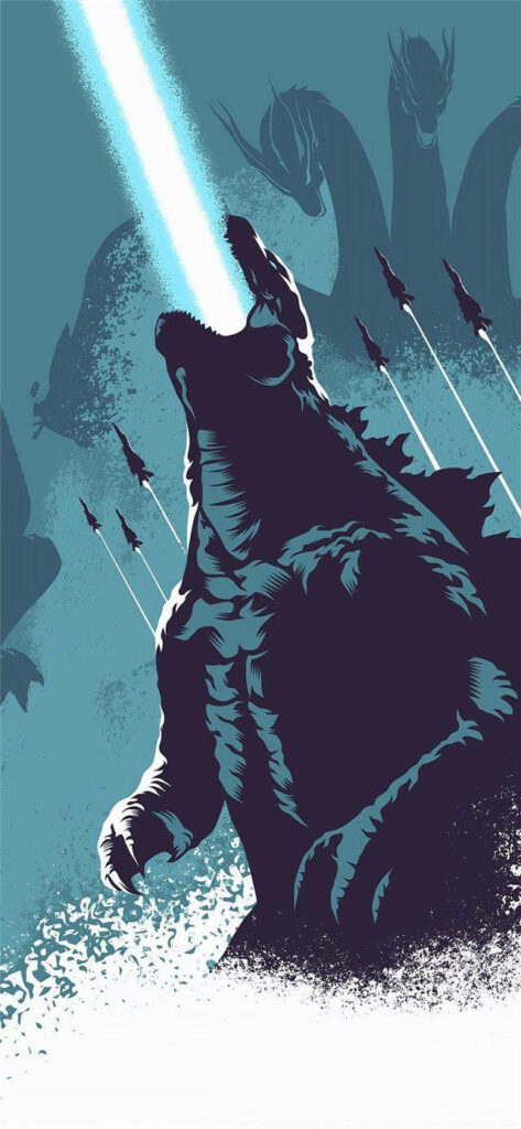 Godzilla's Atomic Wrath: Unleashing Destruction with Fierce Determination Wallpaper