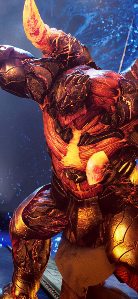 Bulwark: Slaying Foes with Devastating Force in the Mythical Realm of Godfall Wallpaper