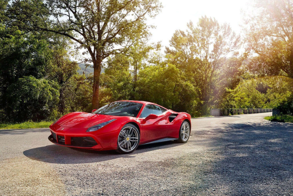 Roofless Elegance: Unleashing the Thrills of the Ferrari 488 Spider Wallpaper