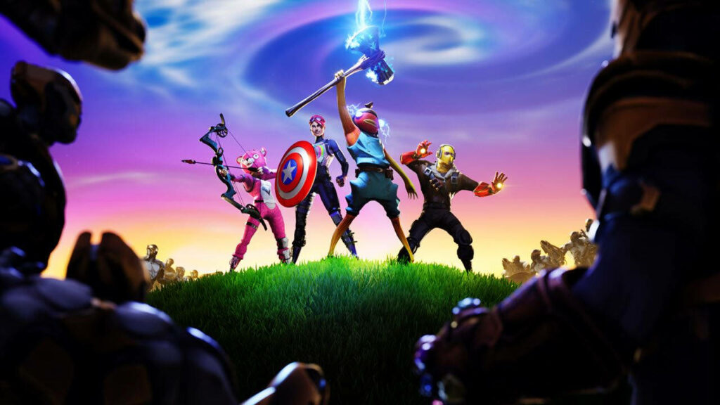 Unleashing Epic Powers: Spectacular Fortnite x Marvel Crossover Equipment Displayed in Artistic Brilliance Wallpaper