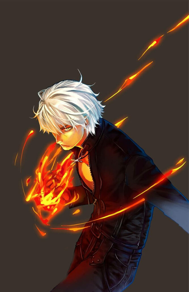 Dazzling Fire Master: Gusion K Unleashes Epic Skills in Captivating Digital Art Display Wallpaper