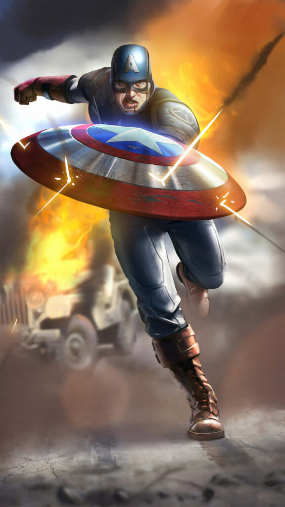 Defender of Liberty: Captain America Unveiled in Iconic Attire Wallpaper