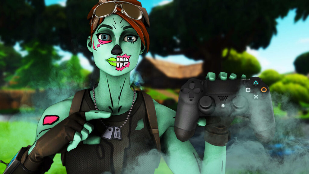 Ghoul Trooper Ramirez and Xbox Console Take Center Stage in Epic Fortnite Illustration Wallpaper