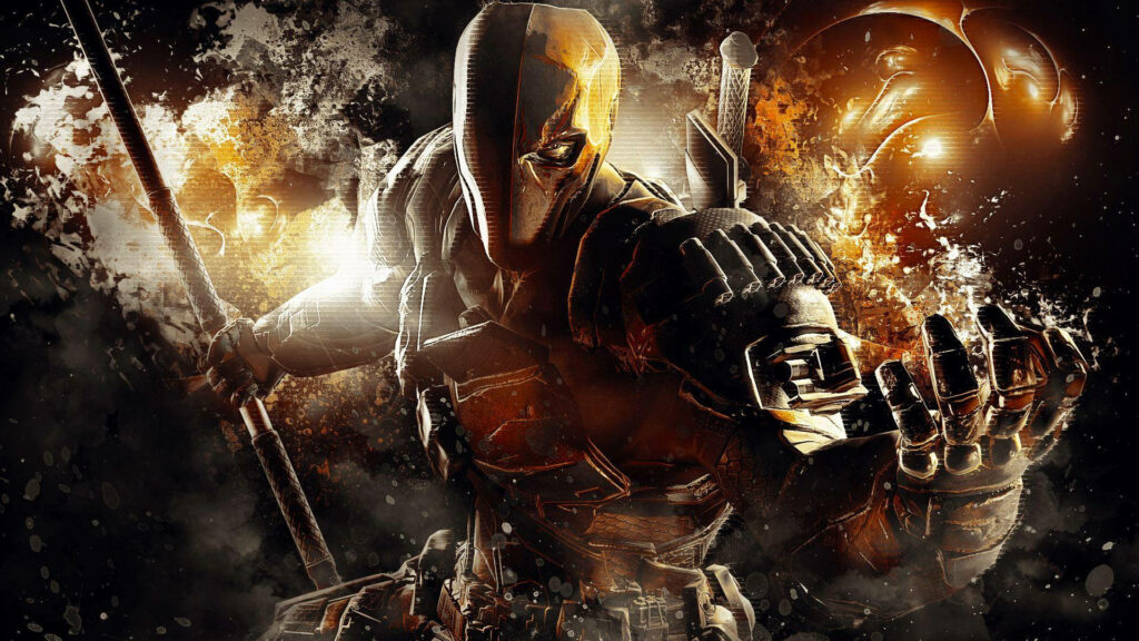 Deathstroke: Embracing Chaos in Fierce HD Flames - Captivating 1920x1080 Wallpaper