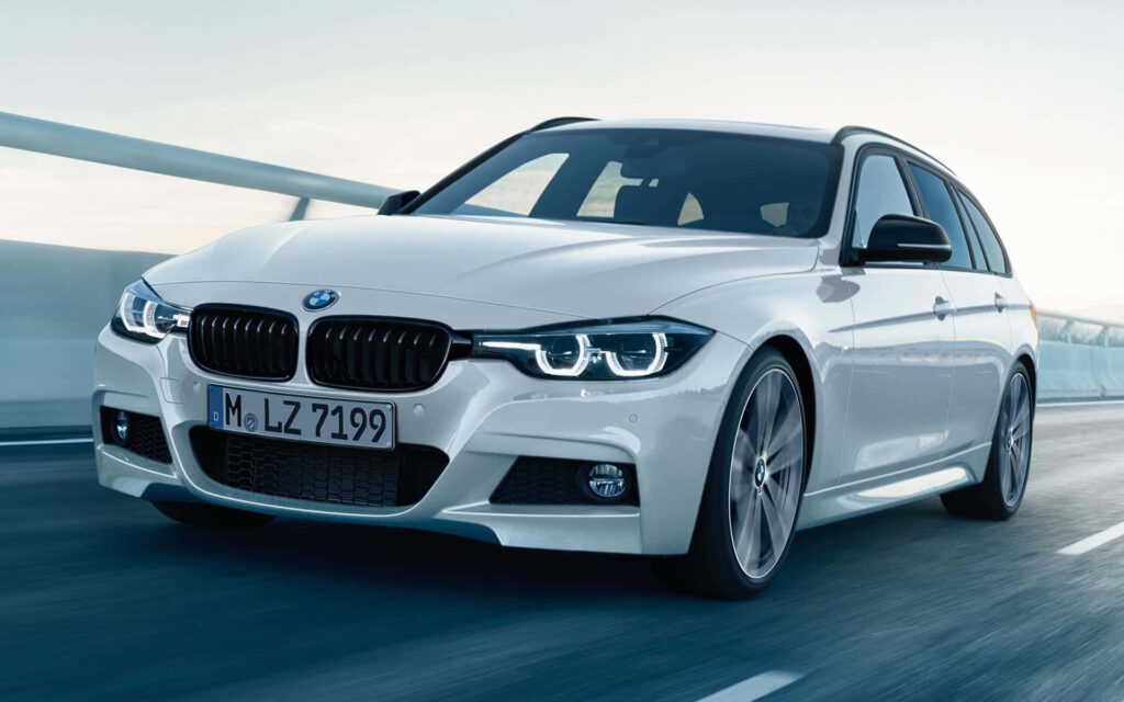 White BMW M Series on Bridge - HD Background Wallpaper
