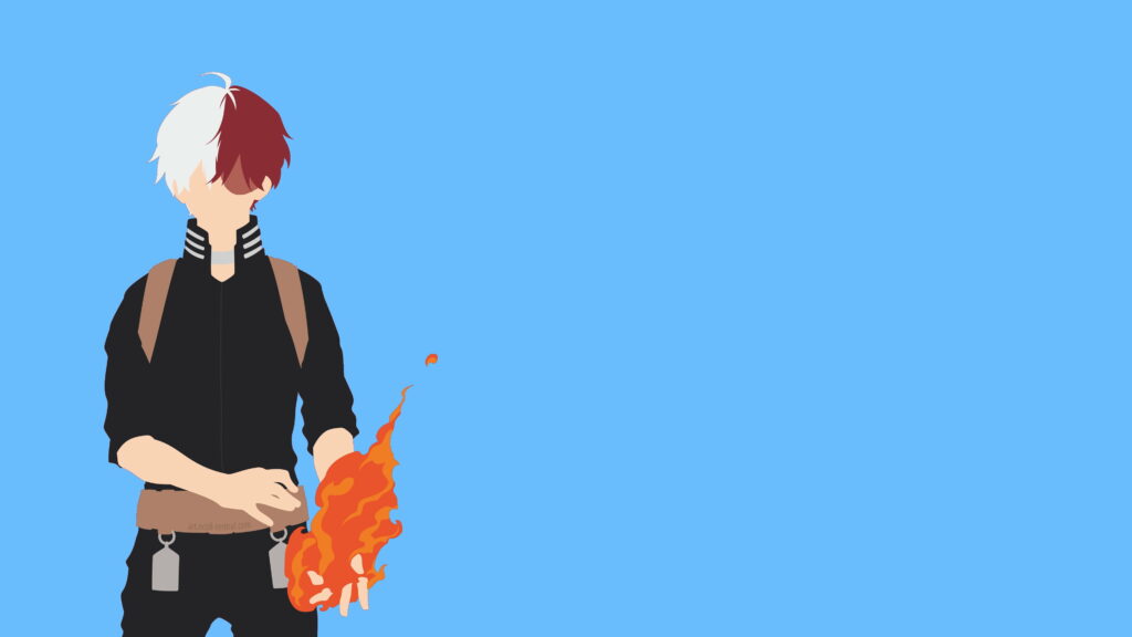 Todoroki Shōto's Fiery Coolness in Stunning 4K Wallpaper: A Hero Academia Anime Masterpiece