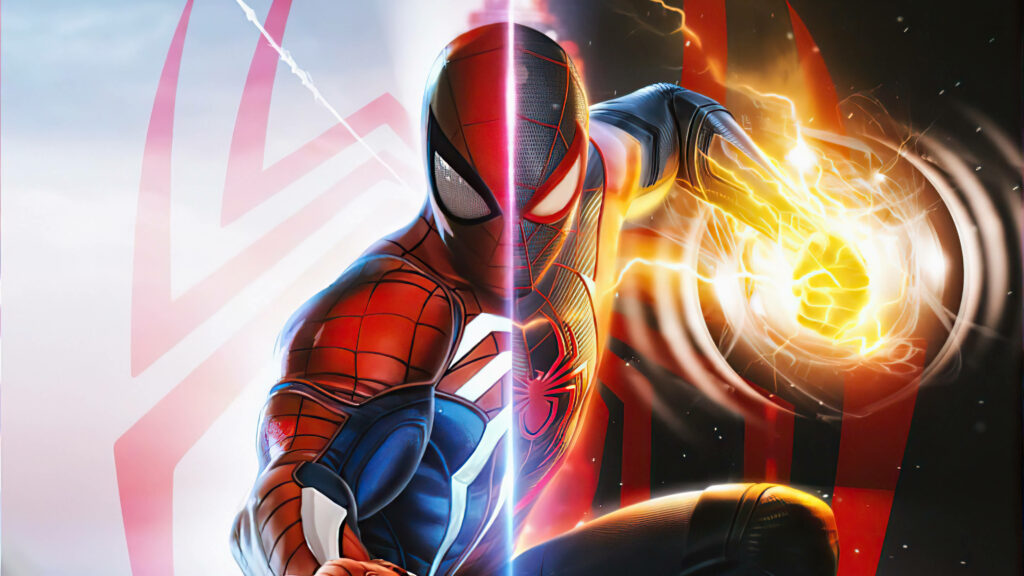 Unleashing the Electrifying Yellow Power: Spider-Man Miles Morales Marvels on PS5 Wallpaper