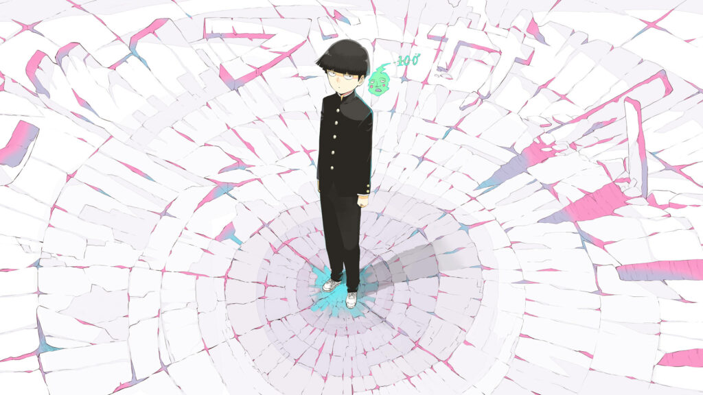 Unleash the Psychic Fury: A Vibrant Wallpaper Tribute to Mob Psycho 100's Thrilling Revolution!
