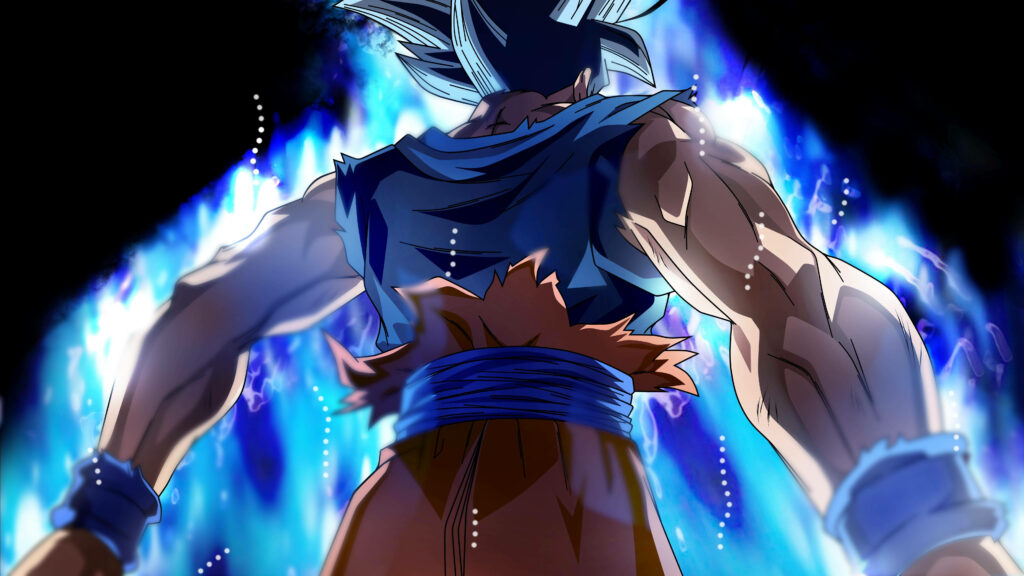 Goku Dragon Ball Super Wallpaper: Dynamic Stance & Explosive Aura in Vibrant Colors