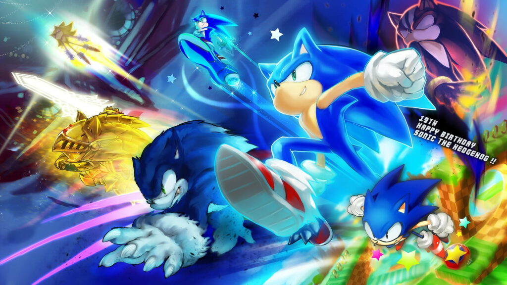 Evolution of Sonic: Exploring the Multiple Forms and Experiences in the Video Game World Wallpaper