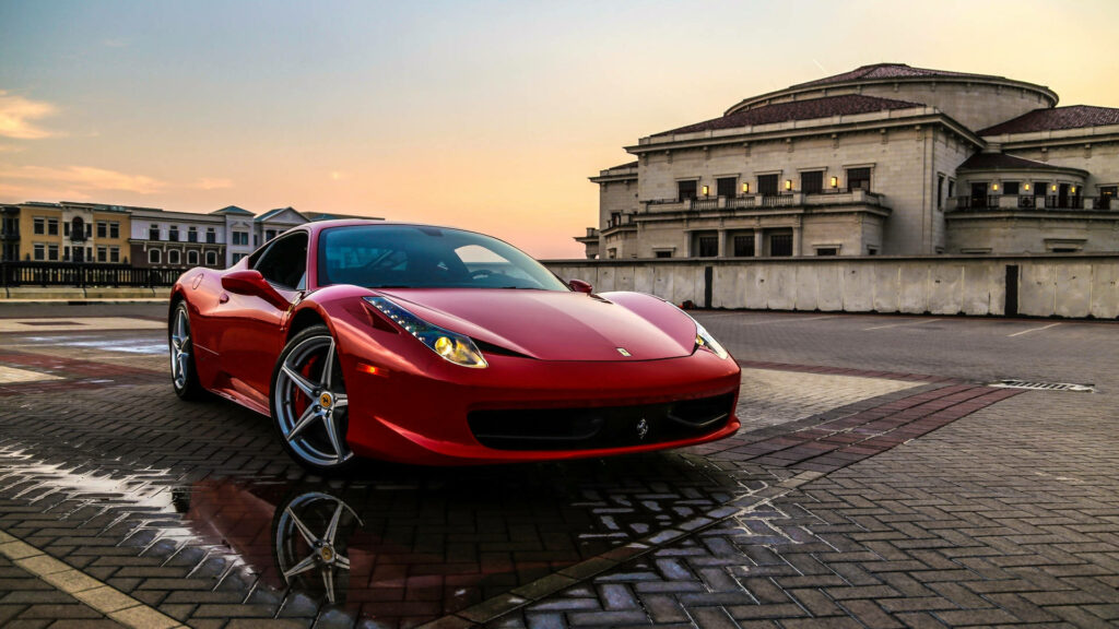 Thrill and Luxury Unleashed: Behold the Breathtaking Ferrari! Wallpaper