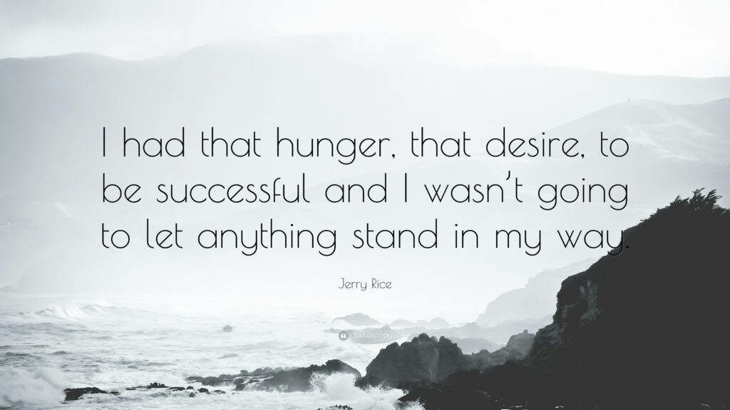 Visualizing Triumph: Jerry Rice's Inspirational Words Echo Over an Enigmatic Seascape Wallpaper