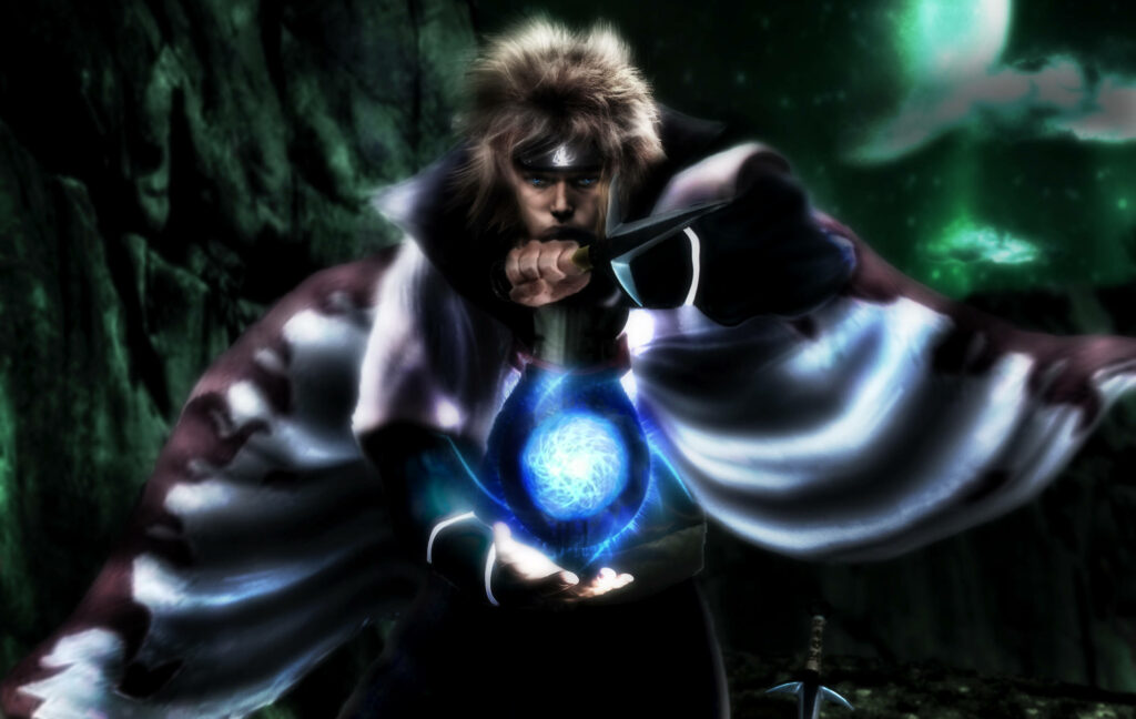 Minato Namikaze Unleashes the Rasengan: An Epic Naruto Wallpaper