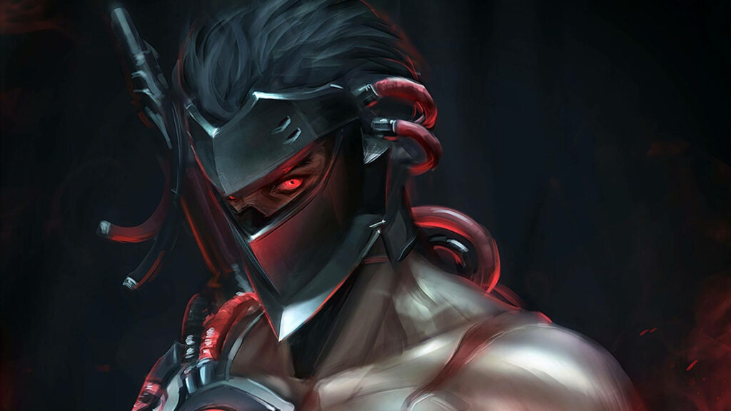 Blackwatch Genji Unleashes His Ninja Mastery in Battle Wallpaper