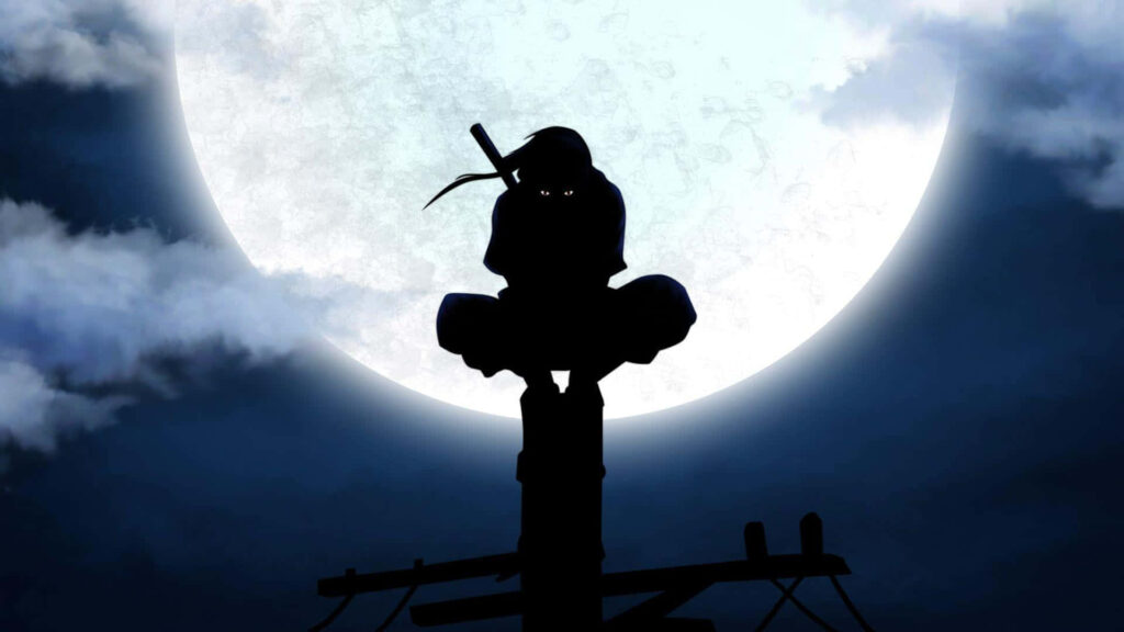 Unleashing the Power: Itachi Uchiha Strikes a Pose in Epic Wallpaper