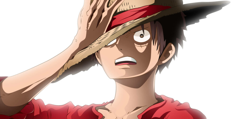 Electrifying Encounter: Luffy, the Pirate King, Stunned! Wallpaper