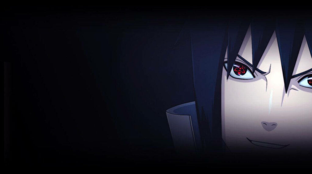 The Fierce Gaze: Sasuke Uchiha Awakens His Sharingan in the Heat of Battle Wallpaper