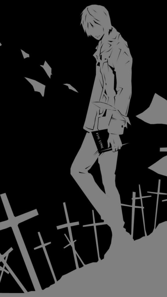 The Enigmatic Encounter: Light Yagami's Fateful and Treacherous Quest with the Death Note Wallpaper