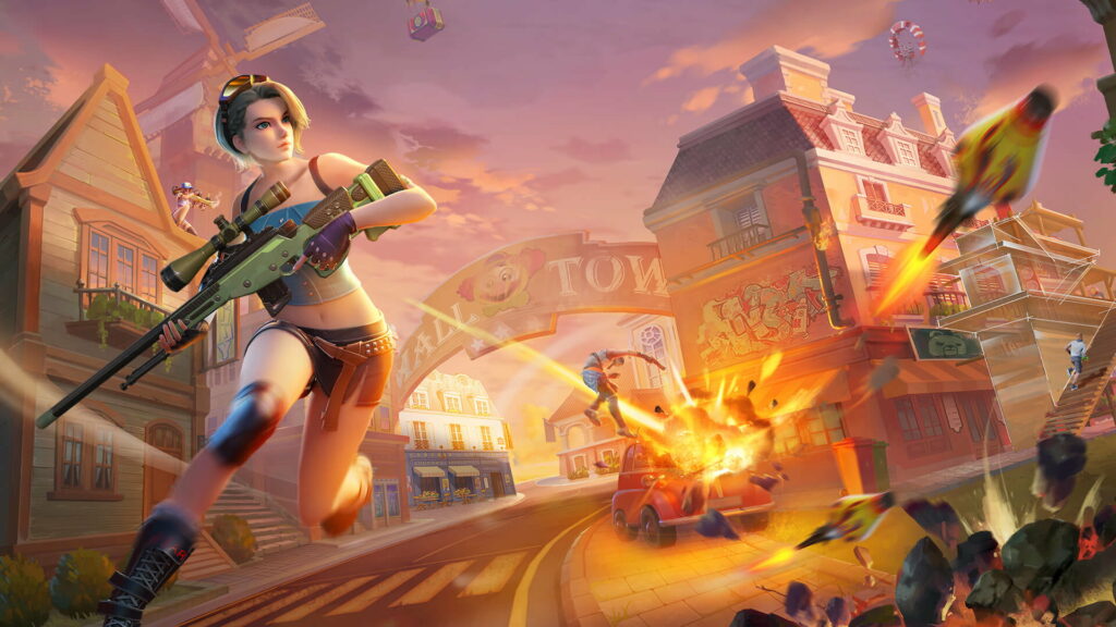 Futuristic Chaos: HD Wallpaper merging Creative Destruction and Abstract Gaming Art