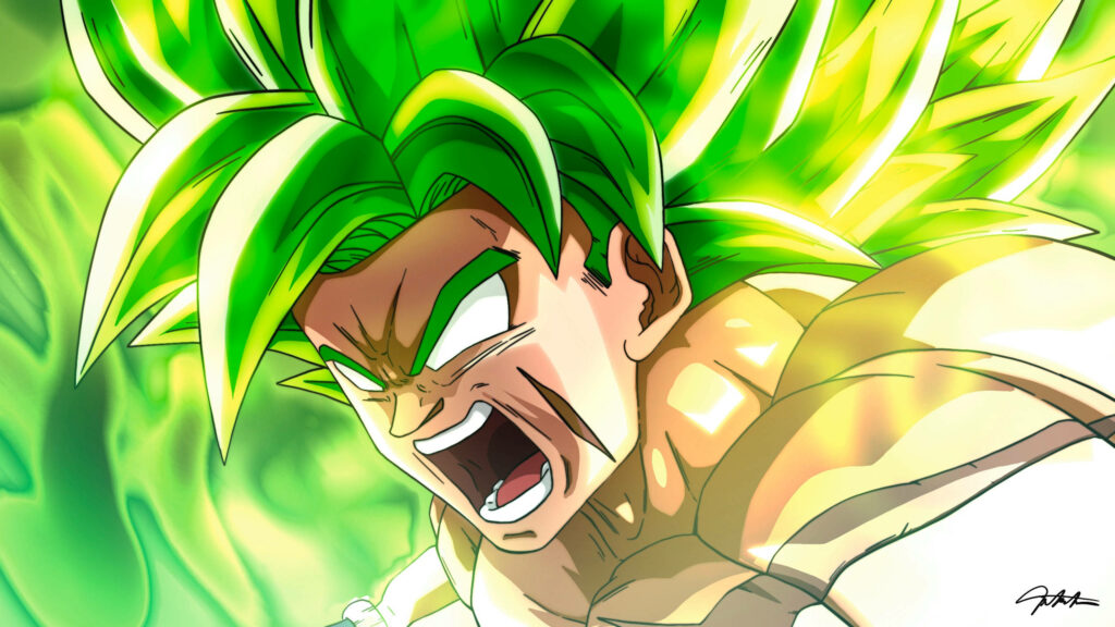 Unleashing the Fury: Legendary Super Saiyan Broly's Explosive Power Wallpaper