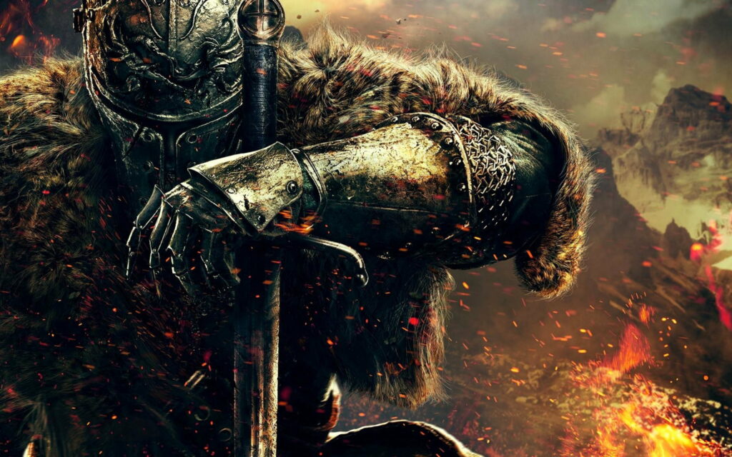 Warrior's Destiny: Unleashing the Darkness in Dark Souls III Wallpaper