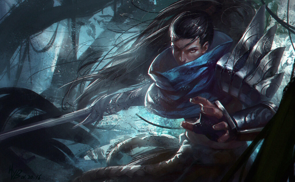 The Legendary Yasuo Unleashes Ionia's Winds: A Captivating League of Legends Background Wallpaper