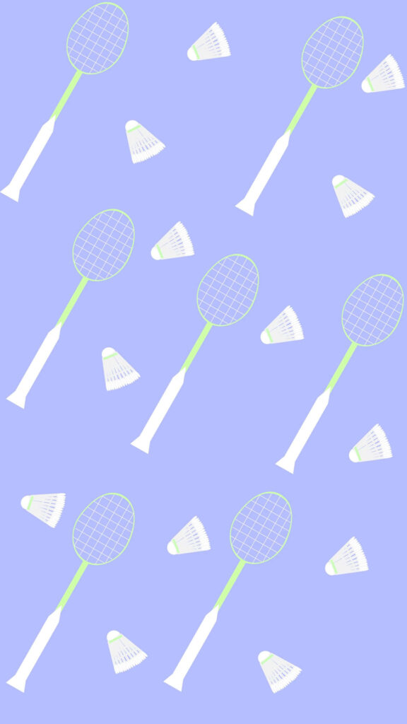 Badminton-Shuttlecock Cute Minimal Purple Background Wallpaper