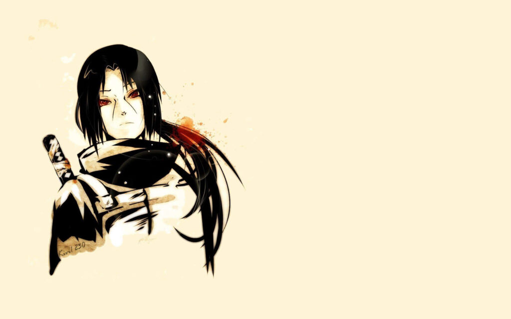 Unlock Your Potential: Minimalist Anime Wallpaper with Dark Character