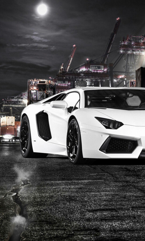 White on White: Unleashing the Power of the Stunning Lamborghini Lock Screen Wallpaper for iPhone