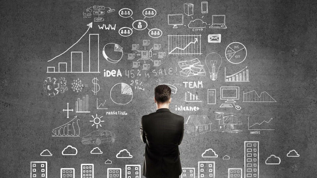 The Thinker: A Strategic Business Development Wallpaper