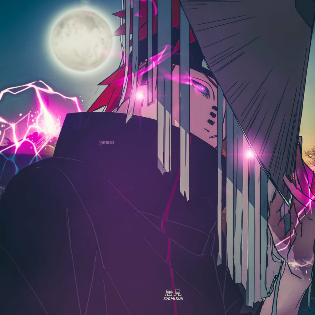 Mystical Eyes Awaken: Piercing Tendo Pain's Rinnegan Wallpaper