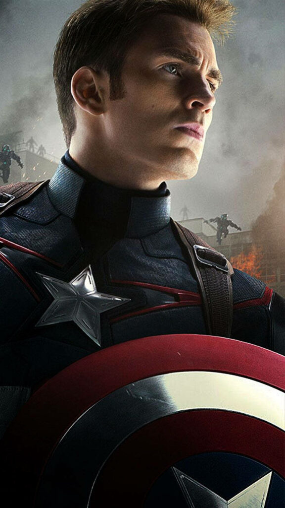 Unmasked Captain America: A Maskless Hero in a World-saving Pursuit Wallpaper