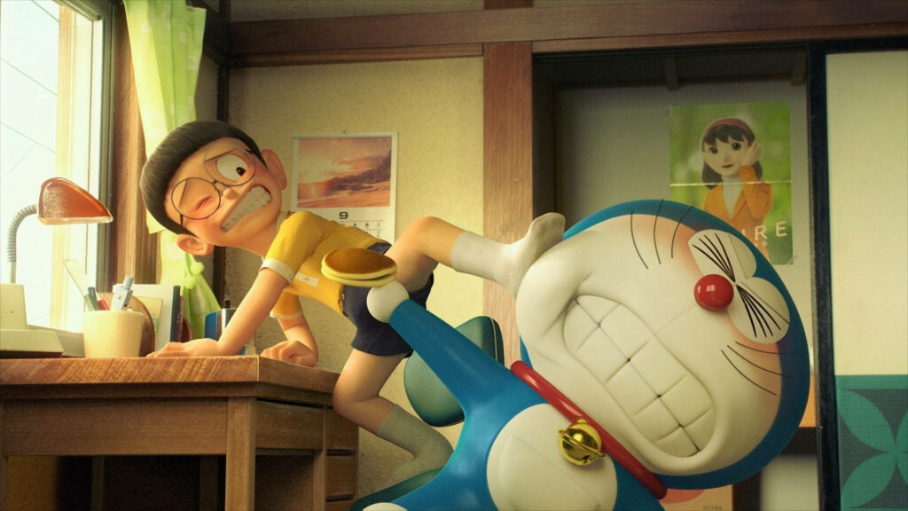 Nobita's Mischievous Act Sends Doraemon and Pancake into Turmoil! Wallpaper