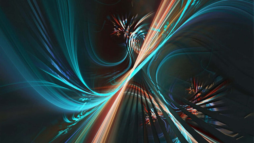 Unraveling Infinity: Dynamic 3D Abstract Wallpaper in Vibrant Hues