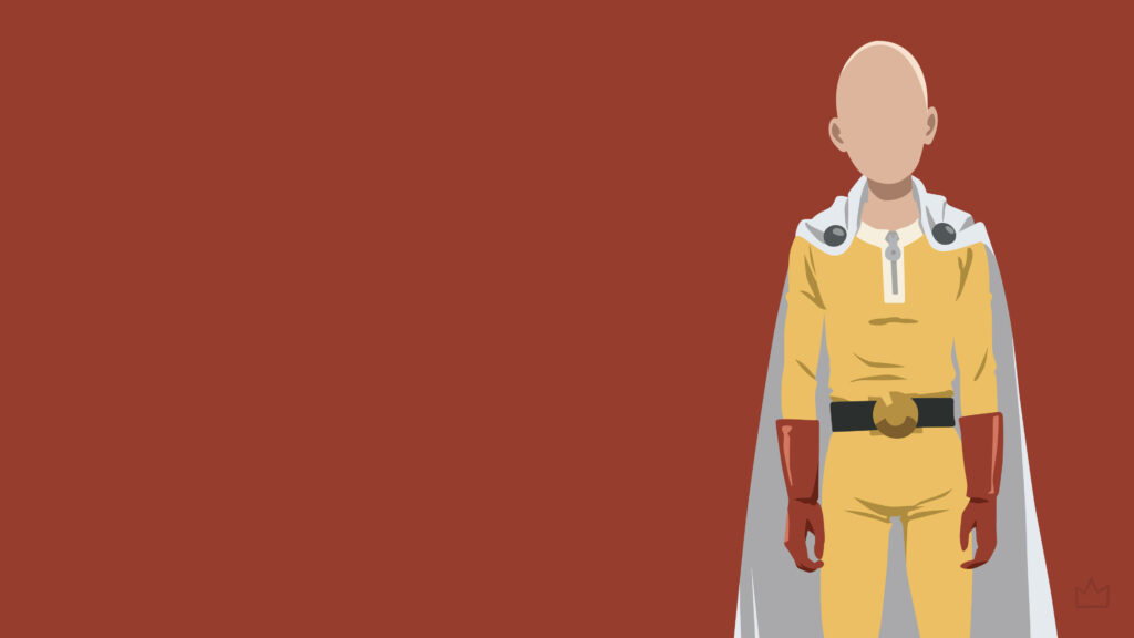 Invincible Saitama: A Vector Art Wallpaper to Elevate Your Desktop