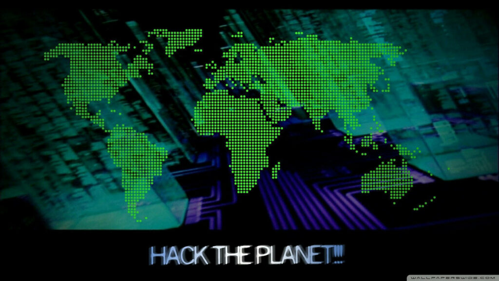 Hack the World: A Stunning HD Wallpaper Depicting a Hacker's Global Map Unleashing Chaos