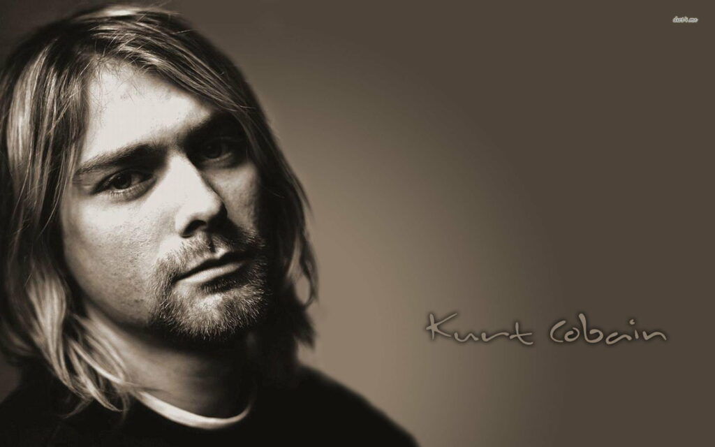 Iconic Words: A Striking HD Wallpaper Honoring Kurt Cobain's Unforgettable Quotes