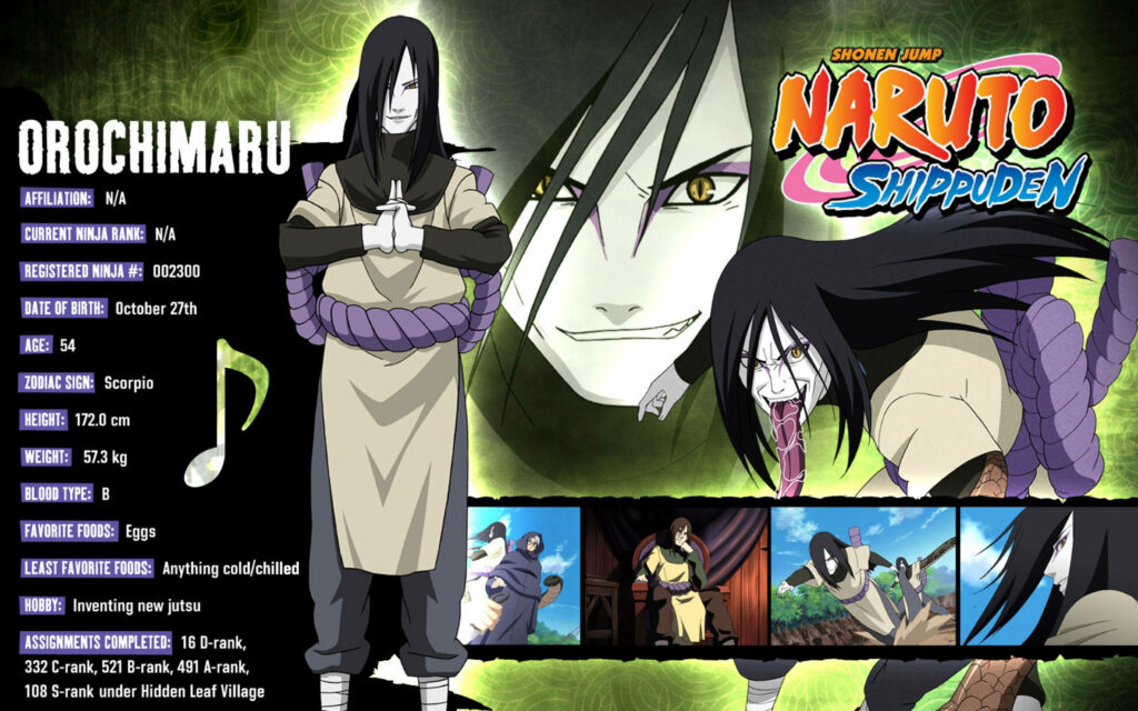 Unveiling Orochimaru: A Playful Q&A Adventure Through Naruto Shippuden's Villainous Enigma Wallpaper
