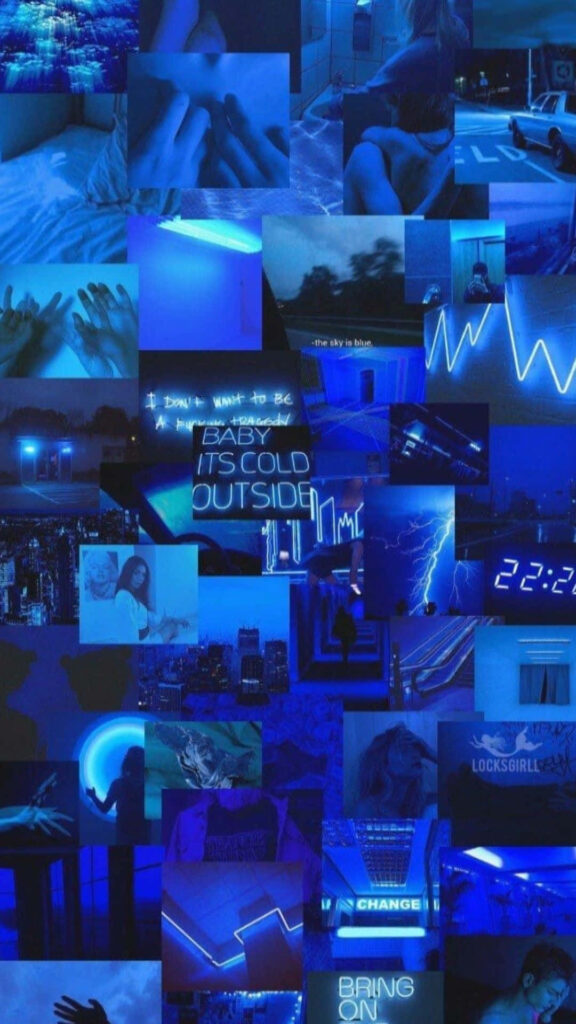 Mystique in Blue: A Fashion-forward Twist on Modern Style - Blue Baddie Background Wallpaper