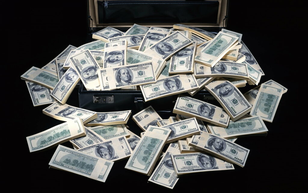 American Dream: A Glorious Wealth of US Dollars in Stunning 4K Wallpaper