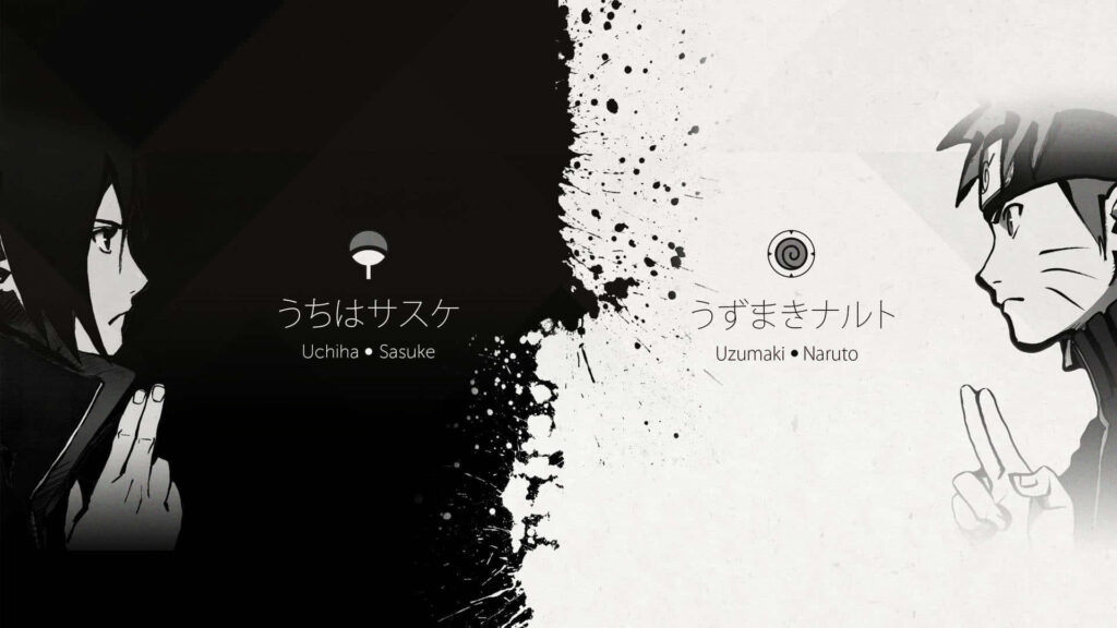 The Defiant White-Knight: Naruto's Unyielding Resolve Captured in Monochrome Wallpaper