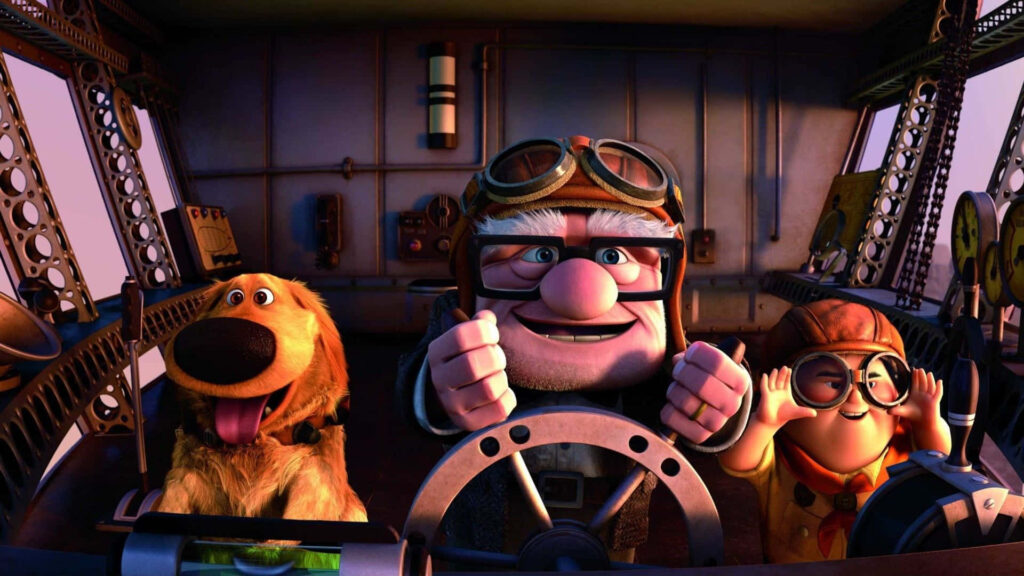 Epic Adventure: Carl, Russell & Dug Fly the Spirit of Adventure - Wallpaper