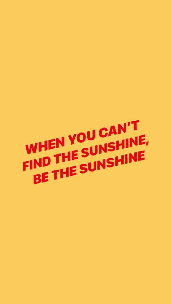 Uplifting Quote Wallpaper: Bold Red on Cheerful Yellow Background
