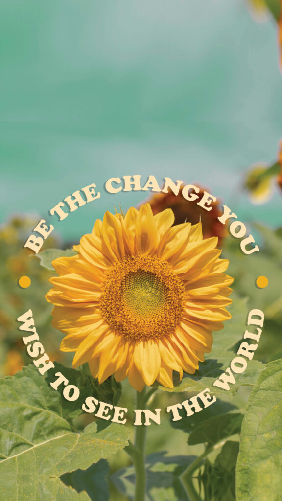 Uplifting Sunflower Wallpaper: Be the Change You Wish to See