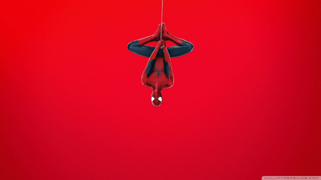 Marvelously Eccentric Spider-Man Flipping in Crimson Surroundings - Spider Man Background Image Wallpaper
