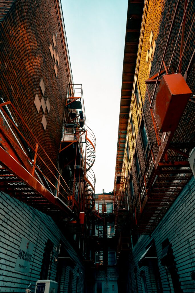 Urban Architectural Wallpaper: Brick Buildings & Vibrant Textures
